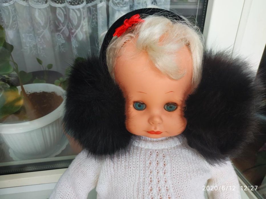 Меховые ушки из натурального песца