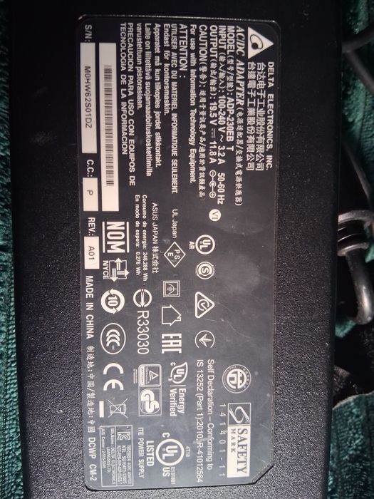 Zasilacz Oryginalny zasilacz MSI Delta 230W 19,5V 11,8A ADP-230EB T