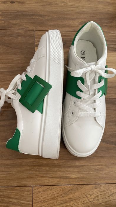 Buty zielono biale 41