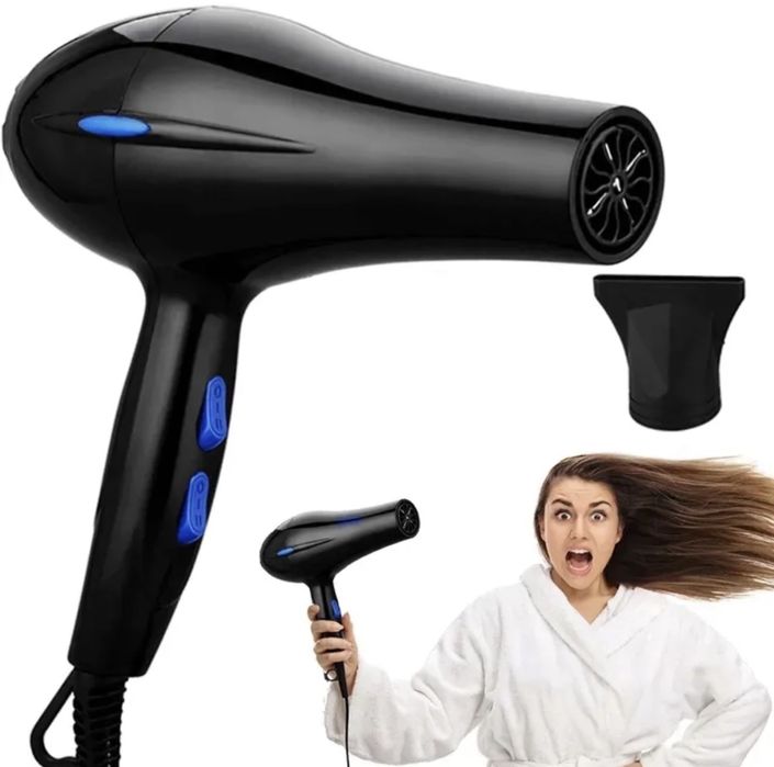 Mocna SUSZARKA do Włosów Duża 2200W z Jonizacją Zimny Nawiew Dyfuzor