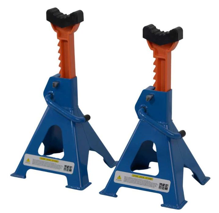 F769 KIT 2 Cavaletes preguiças 3 toneladas em aço resistente bloqueio