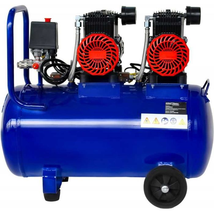 Kompresor Bezolejowy Sprężarka 50L 230V 3KW 2-Tłokowy Jakość New Mod*