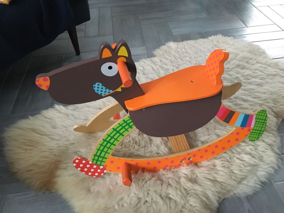 Drewniany Wilk na biegunach T'es fou Louloup, Ebulobo