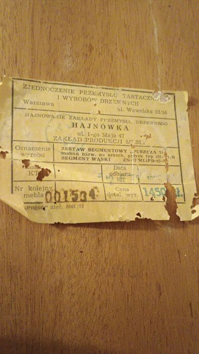 Meblościanka PRL komplet