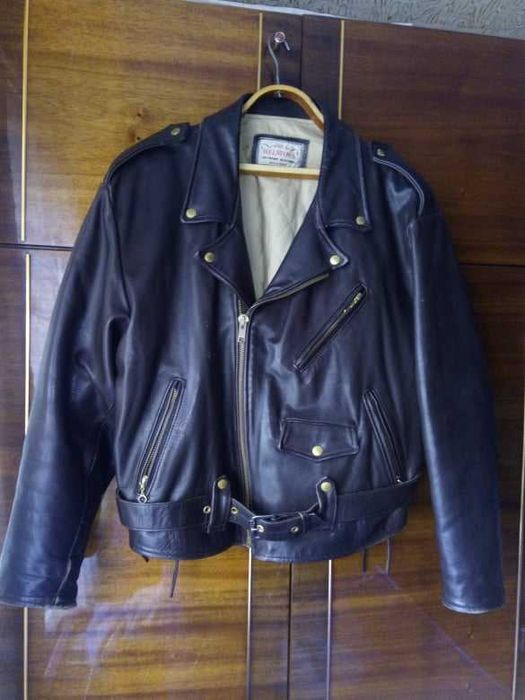 Куртка мужская байкерская кожаная