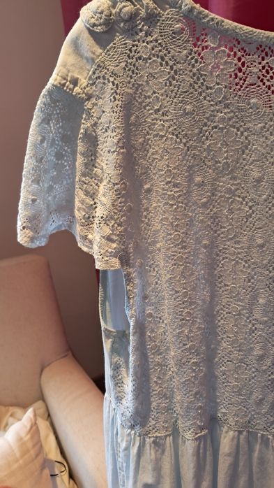 Vestido Natura 3L azul claro, satisfatório