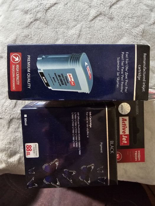 Dwa nowe Tusze ACTIVEJET do HP 88 XL C9396AE Czarny 80 ml AH-88BRX