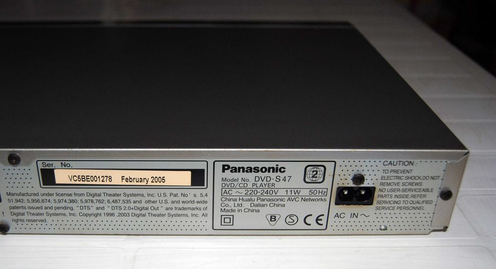 Panasonic DVD/CD Player for Recovery64752391326721124