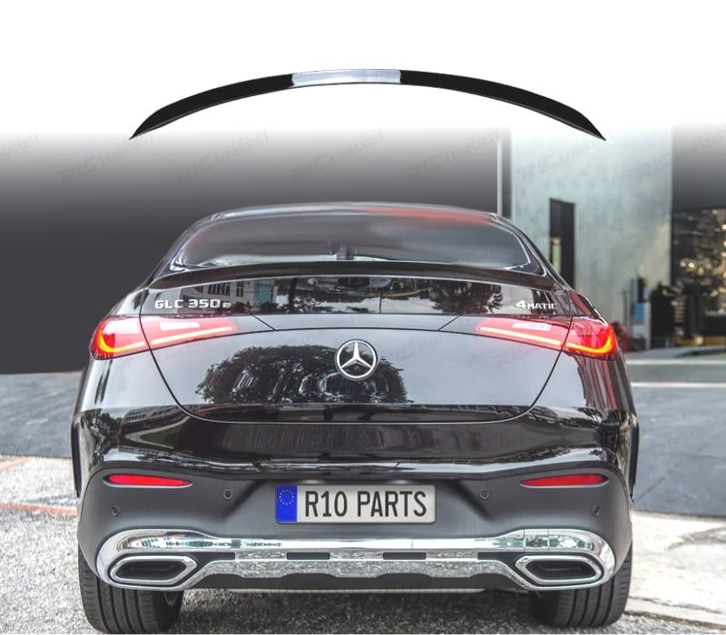 AILERON SPOILER MERCEDES GLC C254 COUPE 23- LOOK AMG PRETO BRILHANTE
