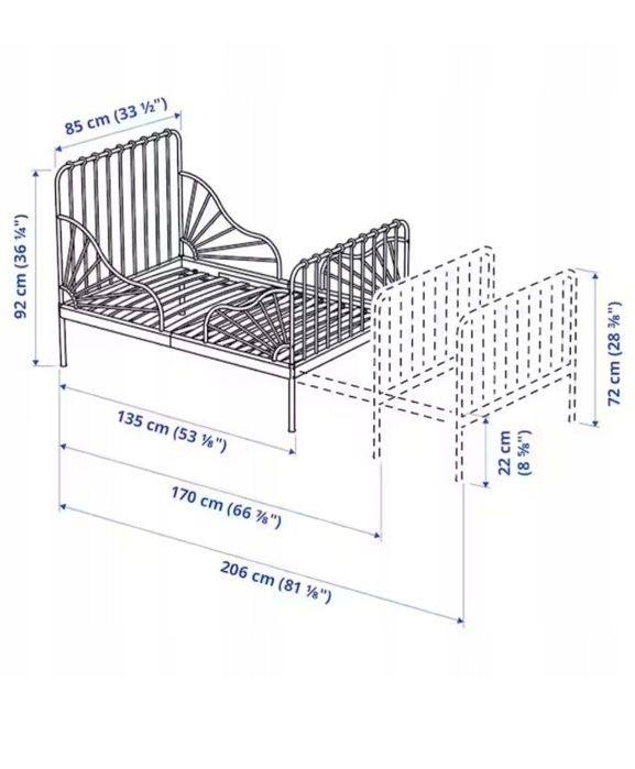 Łóżko Ikea wraz z materacem