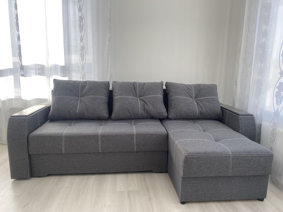Новий Кутовий Розкладний Диван з Кутом на Ваш вибір та великими нішами