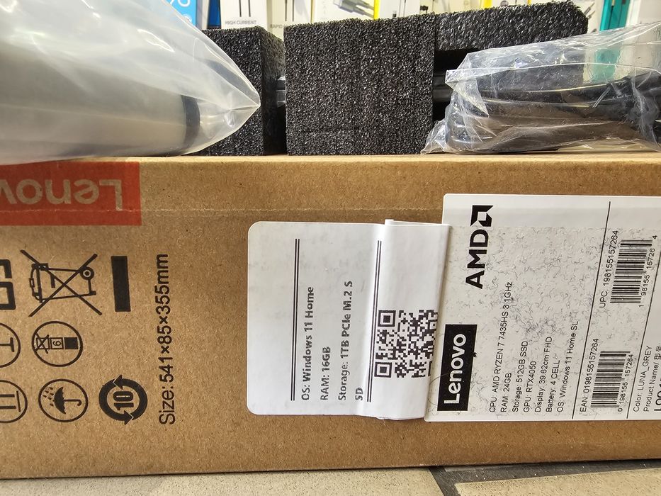 Lenovo LOQ 15,6 Ryzen 7 7435HS/16Gb/1Tb/RTX4050/Новий