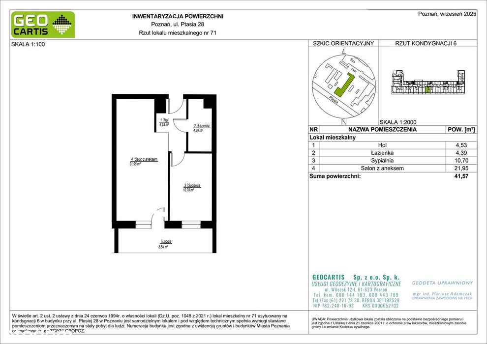 2-pokojowe mieszkanie 41m2 + loggia Bez Prowizji