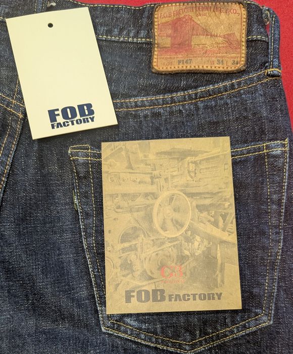 Японские селведж джинсы F.O.B.Factory F147, деним