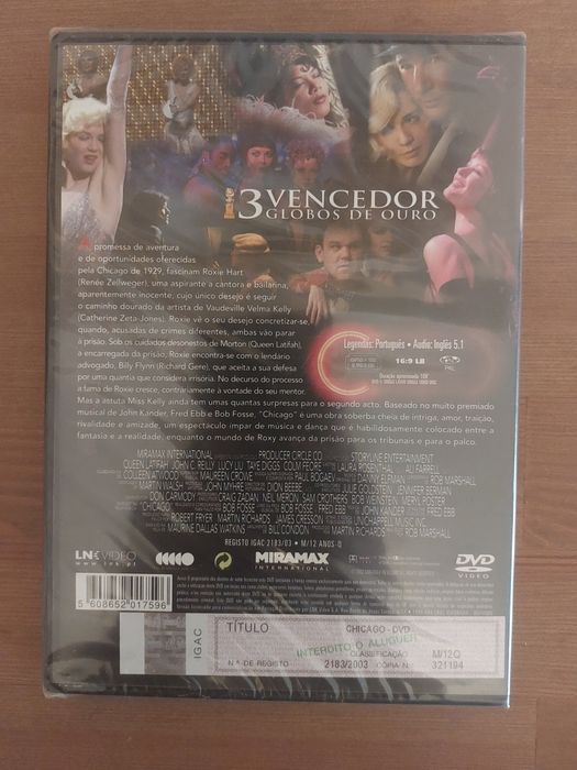 DVD NOVO e SELADO - " Chicago " (2002)