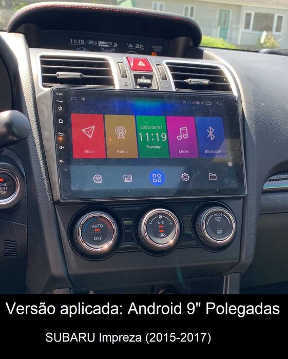 Rádio 2DIN 9" • SUBARU • Impreza • WRX • Forester • Outback • Android