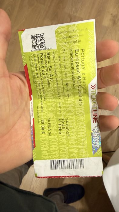 Bilhetes de Futebol de jogo
