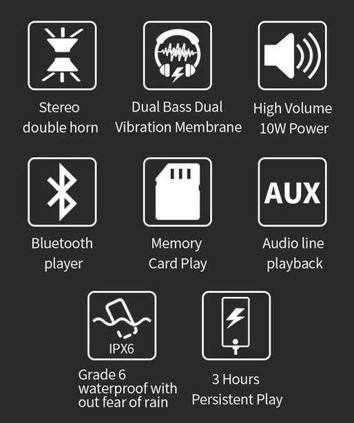 Coluna Bluetooth 5.1 Som Estéreo 10W 4H autonomia
