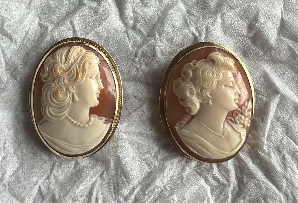 Камея на мушлі, золото