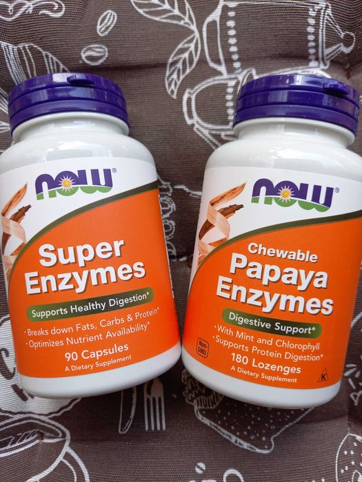 Now Foods Super Enzymes Papaya Plant ферменти супер ензими папайя рослинні для травлення энзимы