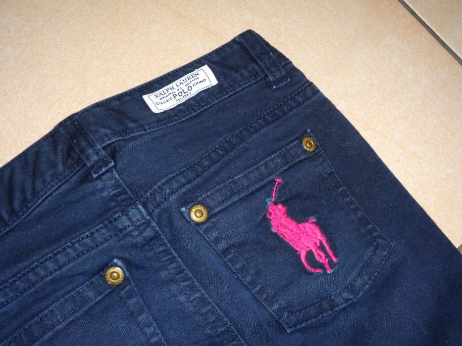 + POLO Ralph Lauren oryginalne granatowe spodnie jeansowe OKAZJA 4 l.