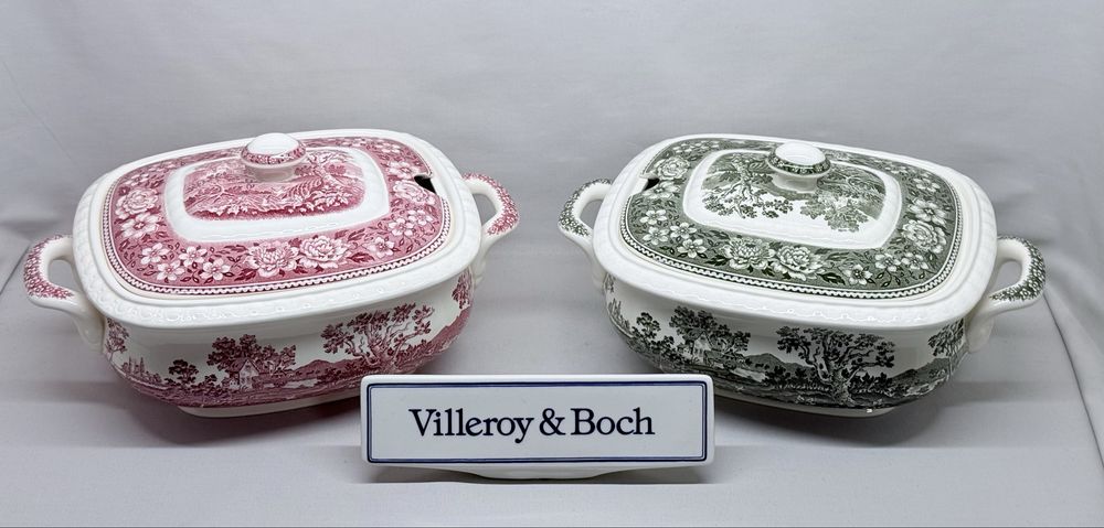 Фарфоровые супницы террены фирмы Villeroy Boch серии Rusticana Wild Rose Burgenland Basket производство Германия