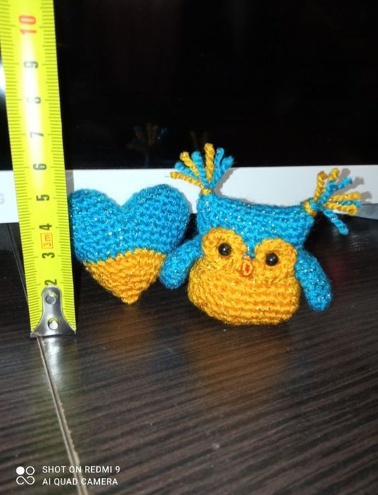 Патріотична сова серце синьо-жовта набір /патриотическая сова сердце