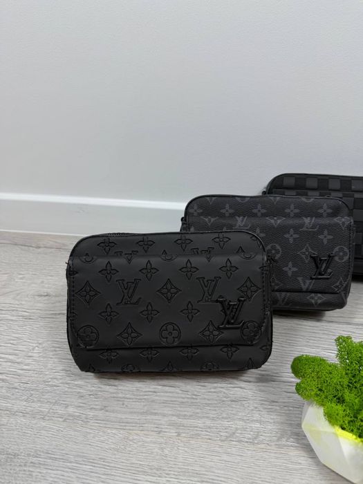 Чоловіча сумка Louis Vuitton через плече | Екошкіра | Барсетка Луї Віттон | Сумка через плече Луи Виттон