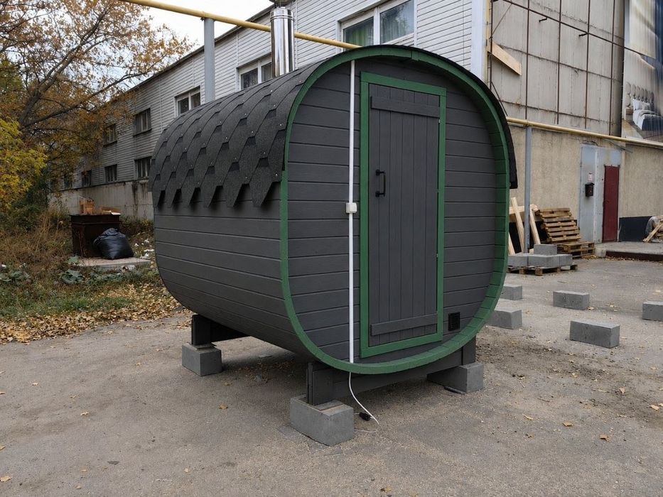 Баня бочка размером 2.00*2.00 метра 