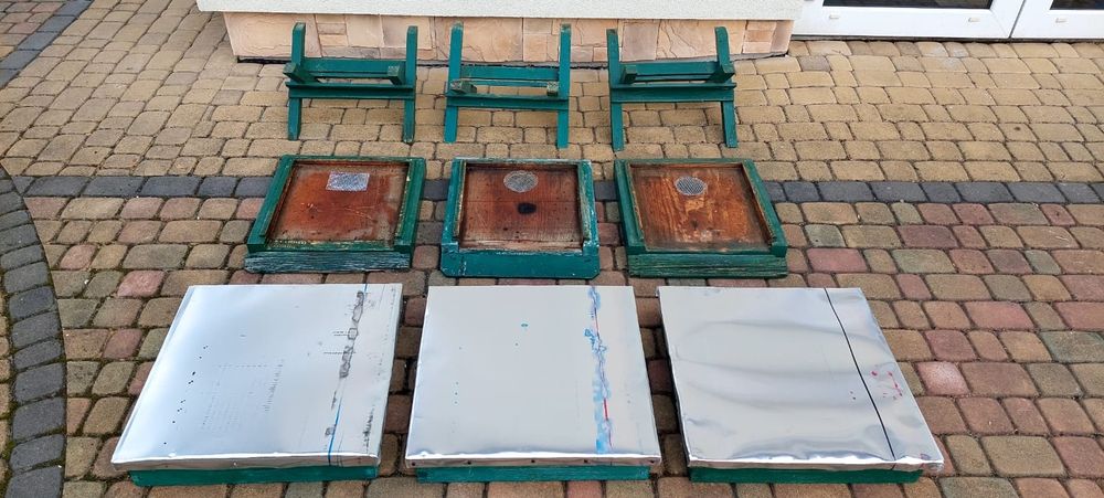 Ule wielkopolskie, 3x daszki, 3x dennice i 3x stojaki, komplet