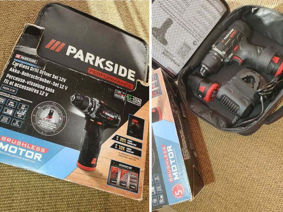 Conjunto Berbequim/ Aparafusadora 12V PARKSIDE PERFORMANCE PBSPA12B2