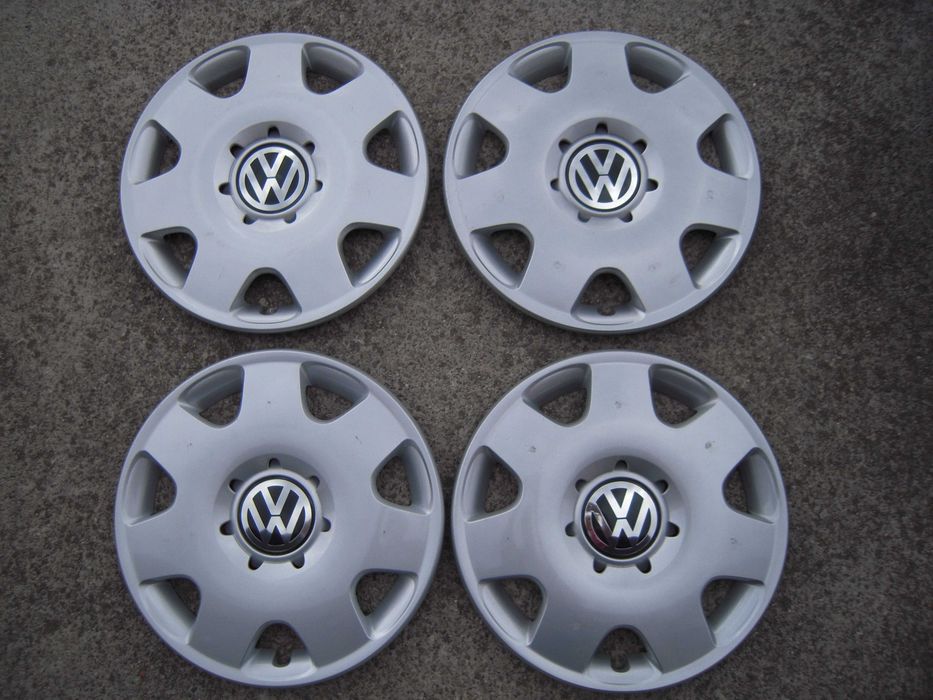 Kołpaki oryginalne VW 14'' 14 cali Polo Fox Golf komplet 4 sztuki NA SPINKI