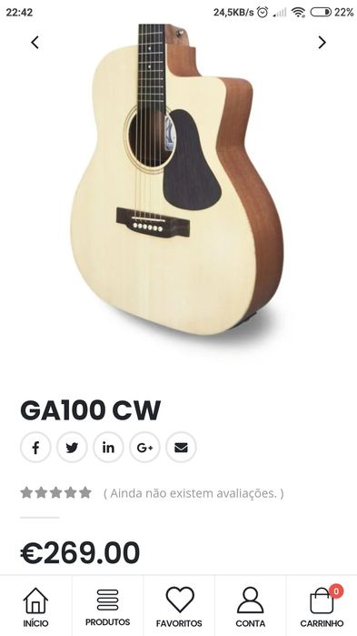 APC GA100CW aço elétrico violão