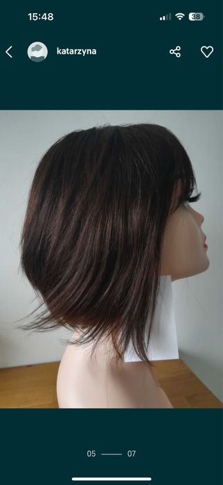 Peruka naturalna bob