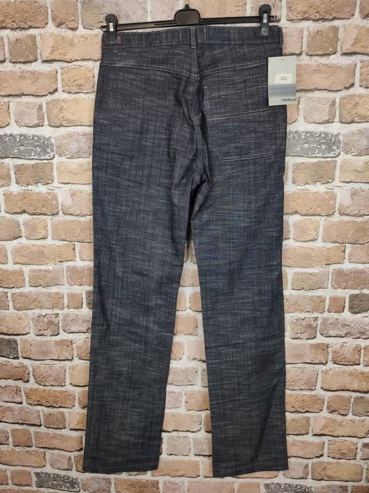 Method jeansowe proste spodnie modny design 32l