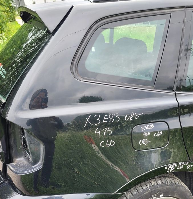 ĆWIARTKA BŁOTNIK PRAWY TYŁ TYLNA BMW X3 E83 475 BLACK SAPPHIRE ORG LAKIER C60