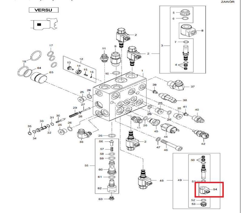 Cewka elektrozaworu Fendt Valtra
