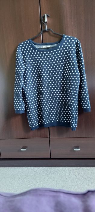 Klasyczny Granatowy Sweter Hampton Republic | Kropki | M