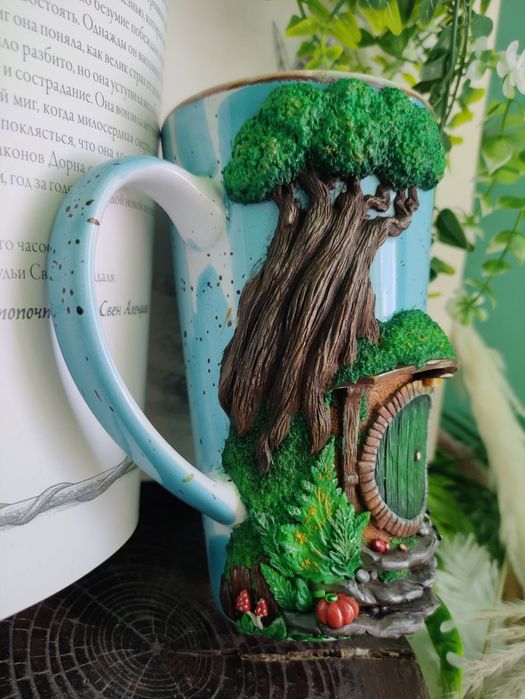 Чашка кружка Хоббіт Володар перснів подарунок полімерна глина кілець