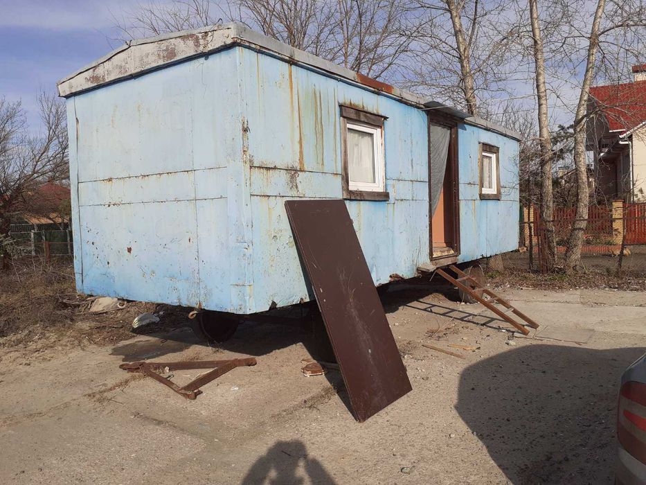 Вагончик строительный на колесах бытовка прорабская 7,7х2,5 м