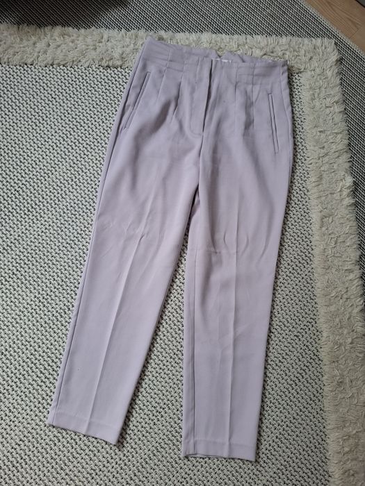 Wrzosowy liliowy garnitur Sinsay marynarka zakiet spodnie r. L, 40