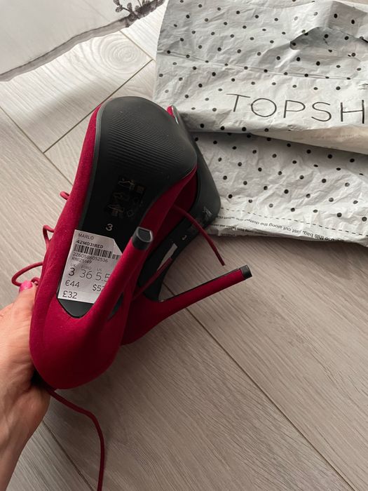 Topshop- nowe czerwone szpilki - rozmiar 36