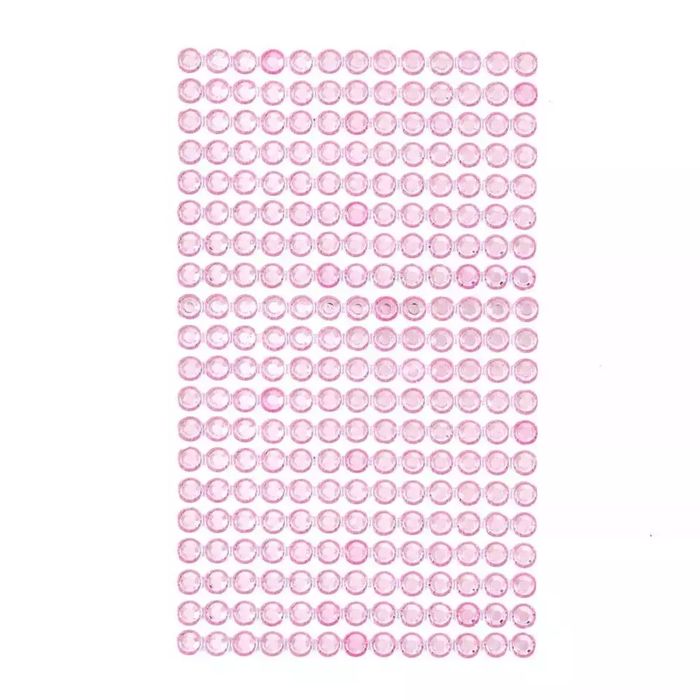 Kryształki samoprzylepne light pink 6mm 260szt. Nowy Produkt