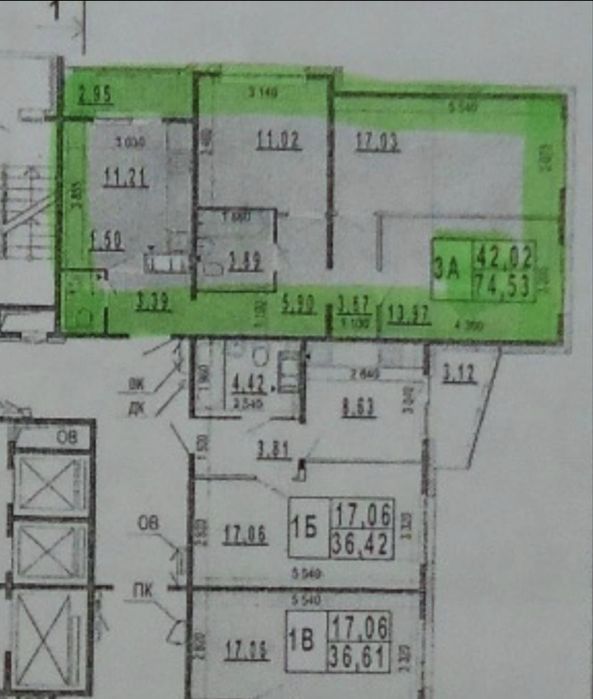 3-комнатная квартира по адресу (площадь 74,5 м²) - Atlanta.ua - фото 2
