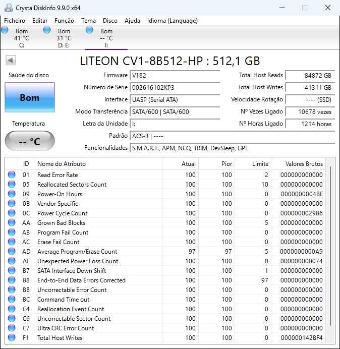 SSD M2 NVMe 512 Gb - Lite-On