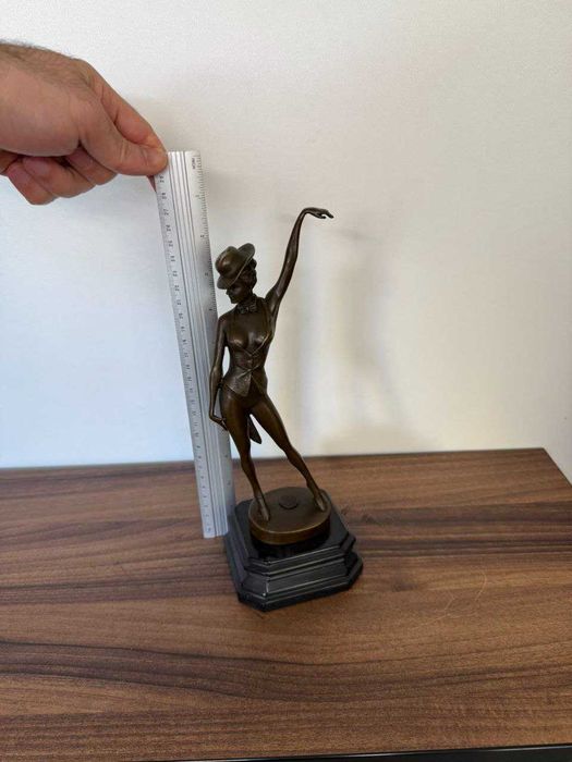 Статуэтка бронза танцовщица кабаре скульптура фигурка из бронзы джаз