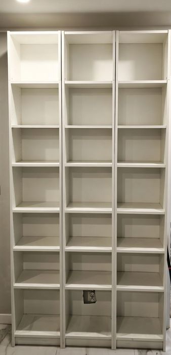 Regał Billy Ikea, 3 sztuki z nadstawkami