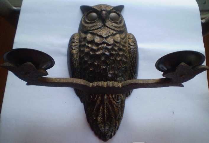 Чавунний підсвічник Сова СССР