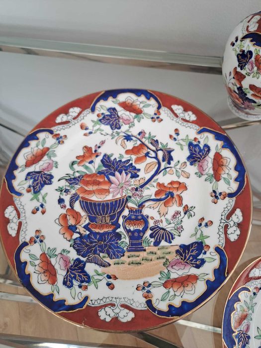 Conjunto de Louça de Porcelana Fina de Macau Estilo Imari (4 Peças)