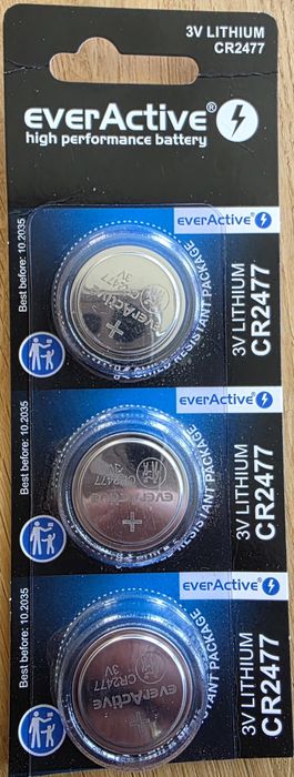 Baterie litowe CR2477 3V everActive – nowe, wysoka wydajność